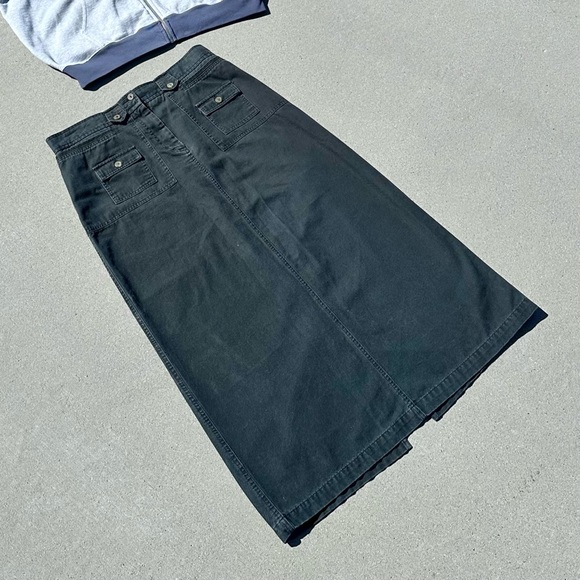 Canvas Maxi Skirt